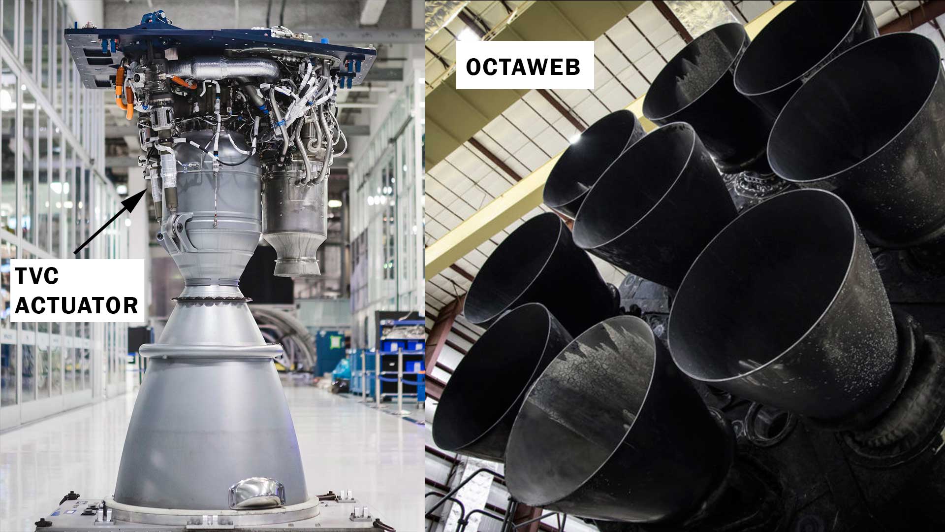 <small><strong>Figure 2:</strong> Merlin 1D (M1D) rocket engine. Credit: <em>SpaceX.</em> </small>