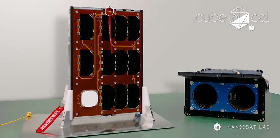 3Cat2 nanosatellite fully assembled